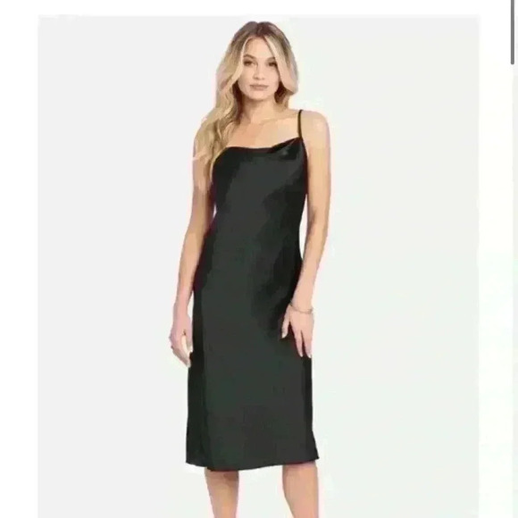 Bebe black satin dress M - Picture 1 of 2